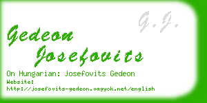gedeon josefovits business card